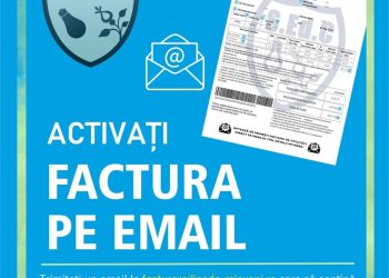 Mioveni: Puteți opta pentru a primi factura apă-canal pe email