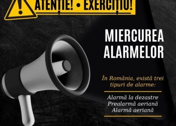 MIERCURI, 26 FEBRUARIE – EXERCIȚIU DE ALARMARE PUBLICĂ