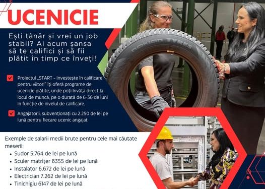 Ești tânăr și vrei un job stabil? Ai acum șansa să te califici și să fii plătit în timp ce înveți!