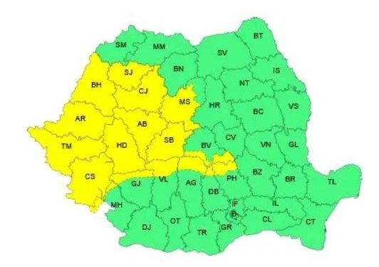 Argeș. Avertizare cod galben!