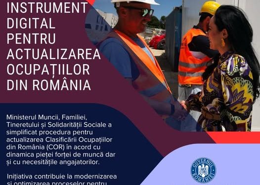 Instrument digital pentru actualizarea ocupațiilor din România