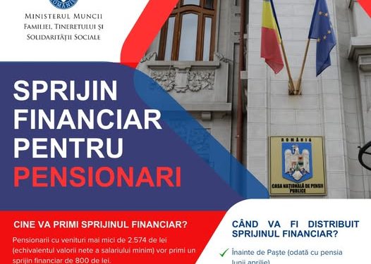 𝐏𝐞𝐧𝐬𝐢𝐨𝐧𝐚𝐫𝐢𝐢 𝐚𝐥𝐞 𝐜𝐚̆𝐫𝐨𝐫 𝐯𝐞𝐧𝐢𝐭𝐮𝐫𝐢 𝐝𝐢𝐧 𝐩𝐞𝐧𝐬𝐢𝐢 𝐧𝐮 𝐝𝐞𝐩𝐚̆𝐬̦𝐞𝐬𝐜 𝟐.𝟓𝟕𝟒 𝐥𝐞𝐢 𝐯𝐨𝐫 𝐩𝐫𝐢𝐦𝐢 𝐮𝐧 𝐬𝐩𝐫𝐢𝐣𝐢𝐧 𝐟𝐢𝐧𝐚𝐧𝐜𝐢𝐚𝐫 𝐝𝐞 𝟖𝟎𝟎 𝐥𝐞𝐢