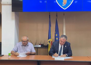 Semnarea contractului pentru reabilitarea canalizării pluviale din zona Schit Trivale, strada Trivale – Pitești