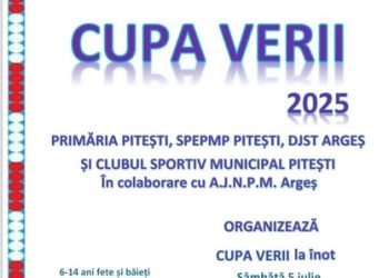 Cupa Verii 2025 – competiție de înot pentru copii și tineri, la Pitești!