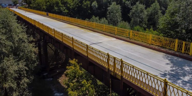 Se reia circulația pe podul peste râul Argeș, de pe DJ 703H, Valea Danului