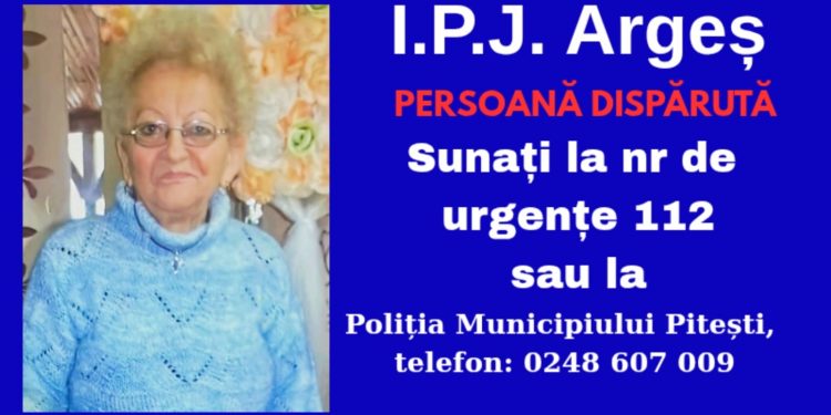 Femeie de 81 de ani plecată voluntar, Pitești