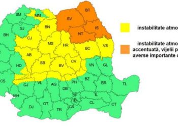 Cod galben de instabilitate atmosferică în Argeș