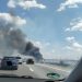 Incendiu pe Autostrada A1: Logan mistuit de flăcări