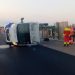 Accident pe A1 București – Pitești: O autoutilitară a lovit glisiera metalică. Șoferul a murit pe loc