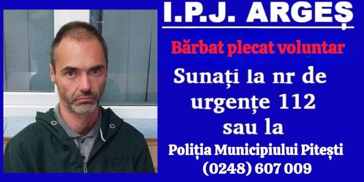 Bărbat plecat voluntar din comuna Albota