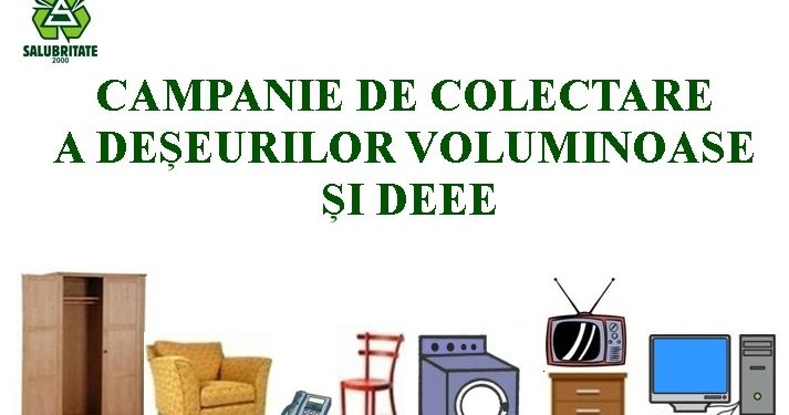 Salubritate SA, reamintire: Campanie de colectare GRATUITĂ a deșeurilor voluminoase și DEEE, în Pitești!