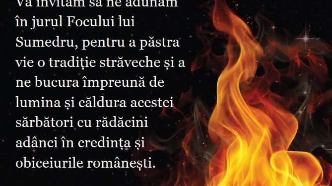 Focul lui Sumedru, tradiția care încălzește inimile brădenilor – invitația primarului Dan Stroe