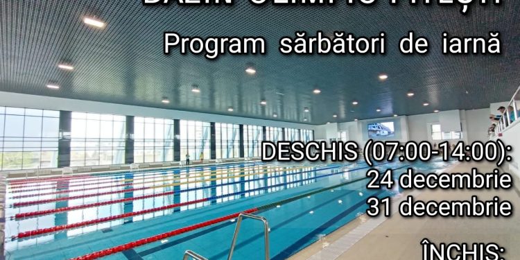 Program special de sărbători la Bazinul Olimpic Pitești