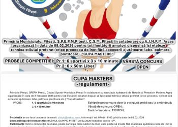 „Cupa Masters” deschide calendarul competițiilor sportive din 2026, la Bazinul Olimpic Pitești