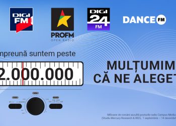 Posturile radio din portofoliul DIGI, în topul preferințelor, cu peste 2 milioane de ascultători zilnic