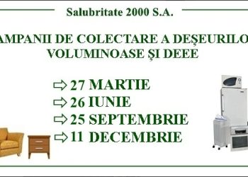 Calendarul campaniilor de colectare a deșeurilor voluminoase și DEEE, în Pitești, pentru anul 2026!