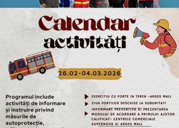 Activități desfășurate de ISU Argeș în contextul Săptămânii Protecției Civile