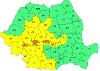 Meteorologii ANM au emis Cod portocaliu de ninsori și viscol puternic