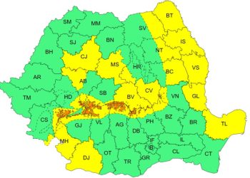 Noi alerte meteo. ANM anunță ninsori, ploi, viscol și vânt în mare parte din țară