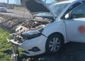 Accident pe DN 7, între Râmnicu Vâlcea și Pitești: mașină intrată în cap de pod