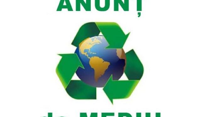 Anunț de mediu KXO RECYCLING S.R.L.