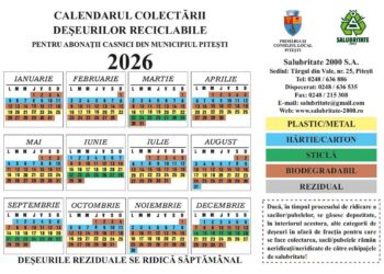 Salubritate 2000 SA: În atenția abonaților casnici din municipiul Pitești!