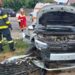 Accident la Bradu! O mașină a intrat în gardul unei locuințe