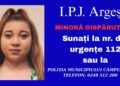 Minoră de 14 ani plecată voluntar din comuna Mihăești