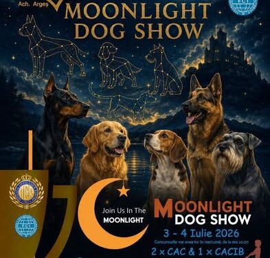 Spectacol chinologic la Bradu. Moonlight Dog Show aduce în această seară câini de rasă și arbitri internaționali