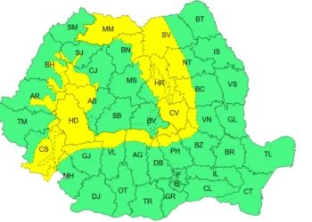 Alertă în Argeș! Ploi torențiale, vijelii și grindină