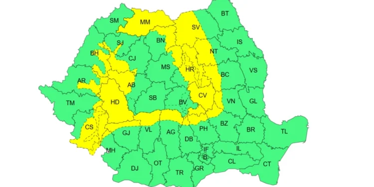 Alertă în Argeș! Ploi torențiale, vijelii și grindină