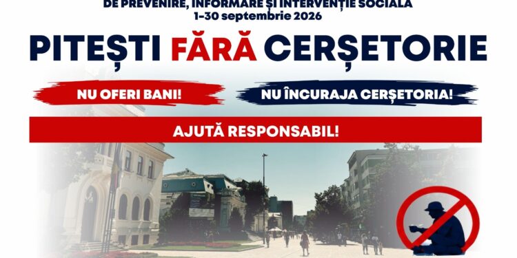 Proiect: Pitești fără cerșetorie: ”Ajută responsabil! Nu încuraja cerșetoria!”