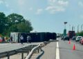 Eveniment rutier cu trei autocamioane, pe Dex 12 – Oarja
