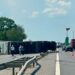 Eveniment rutier cu trei autocamioane, pe Dex 12 – Oarja