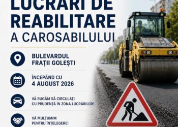 Începerea lucrărilor de reabilitare a carosabilului pe Bulevardul Frații Golești, Pitești