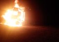 Autotractor cuprins de flăcări în Argeș. Pompierii au intervenit de urgență pentru stingerea incendiului