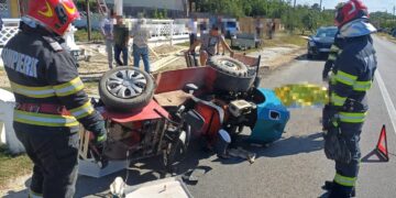 Patru victime după un accident la Buzoești. Un bărbat a fost declarat decedat