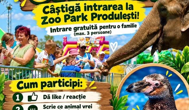 Zoo Park ajunge la Produlești! Copiii vor putea hrăni elefanții până pe 25 octombrie